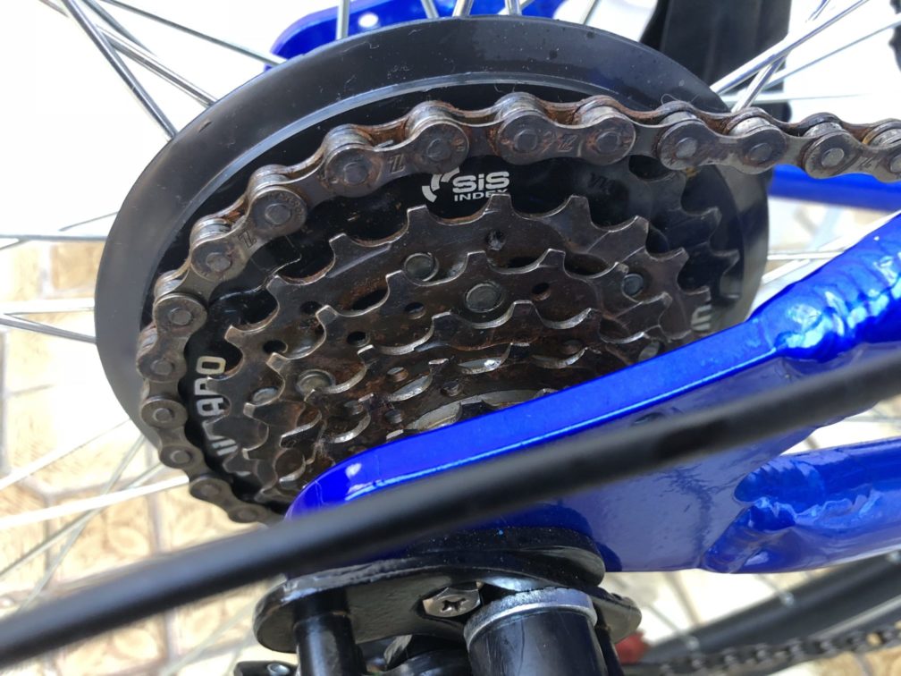 自転車のサビ落とし完了