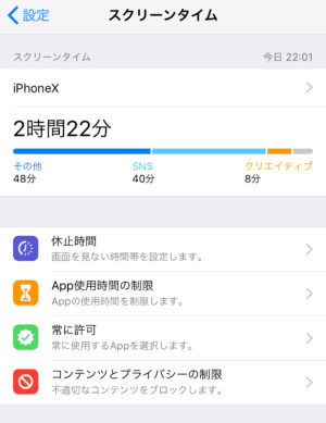 スクリーンタイム