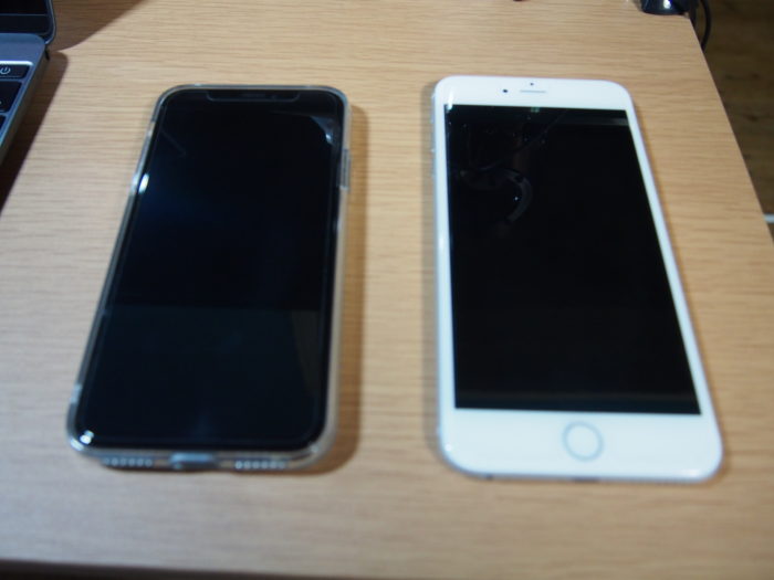 iPhoneXとiPhone6plus
