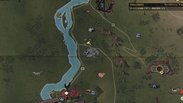 Fallout76 ブラックマウンテン兵器工場 ドーム7 地図