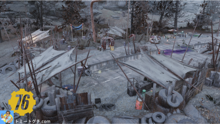 Fallout76 カットスローツのキャンプ(南)