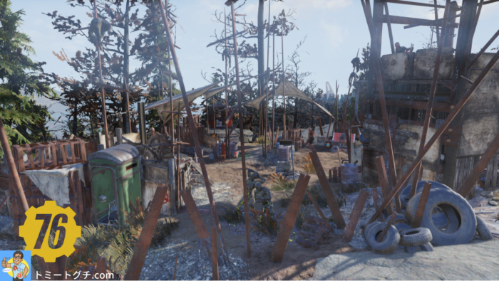 Fallout76 セネカギャングのキャンプ