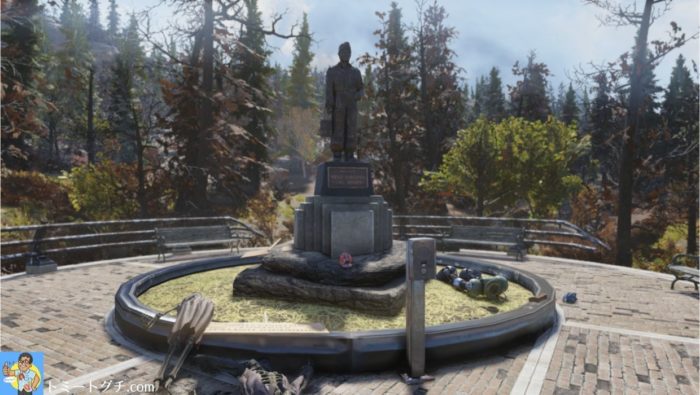 Fallout76 鉱山労働者記念碑