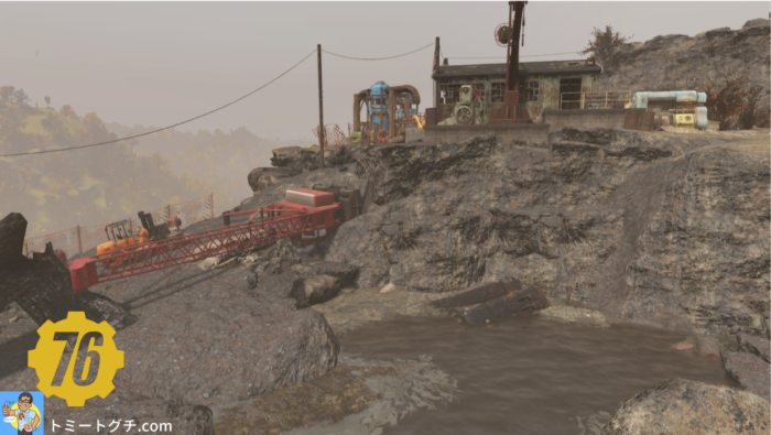 Fallout76 ブリム採石場 積灰の山にある小さな採石場 トミートグチ Com